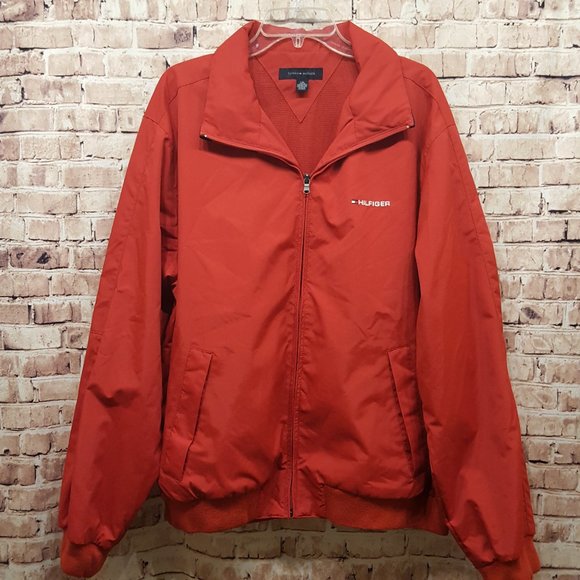 Tommy Hilfiger Jacket with Hood tucked in collar Large EUC - Picture 1 of 12